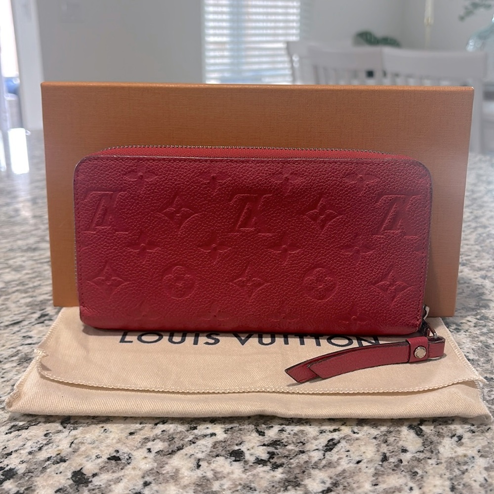 Louis Vuitton Monogram Empreinte Leather Zippy Zip Around Long Wallet